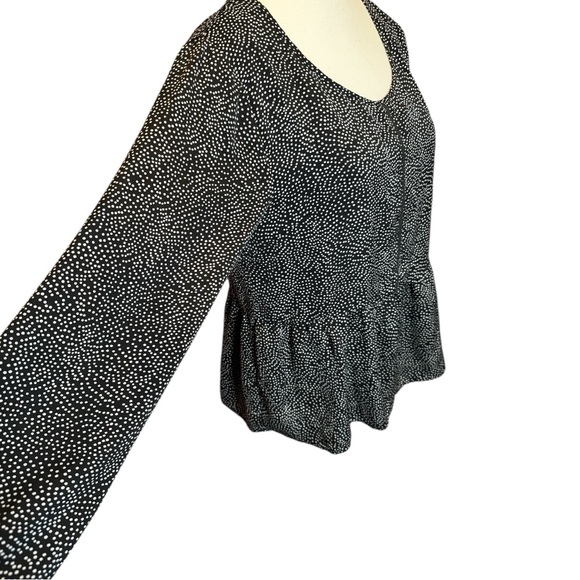 MINKPINK Black Peplum Long Sleeve Blouse - Picture 4 of 7